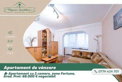 Apartament cu 2 camere semidecomandat, mobilat în Fortuna - 1