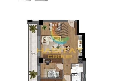 Apartament cu 2 camere decomandat în Parcul Carol - 7