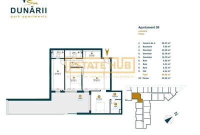 Apartament spectaculos cu 4 camere si 52 mp terasa - 2