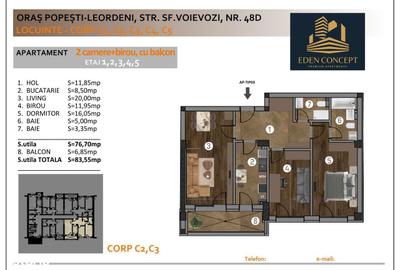 Apartament cu 2 camere decomandat în Berceni - 2