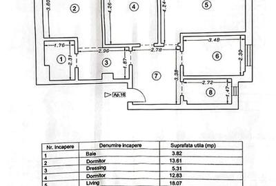Lira Residence apartament nemobilat 3 camere 78 mp cu parcare - 2