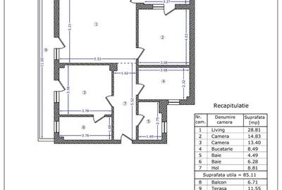 Apartament cu 3 camere decomandat în Aviației - 13