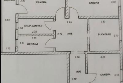 Apartament cu 3 camere decomandat în Mărăței - 7