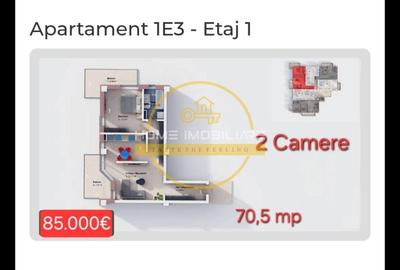 Apartament cu 2 camere decomandat în Vișani - 2