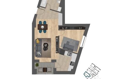 Apartament cu 2 camere decomandat în Circumvalațiunii - 8