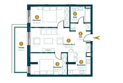 Apartament 3 camere, imobil nou Marasti, finisat - 11