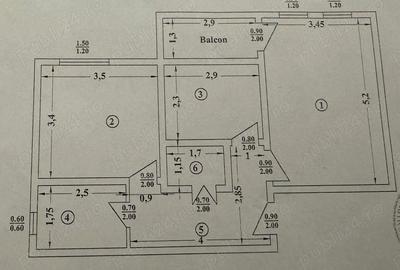 Apartament cu 2 camere decomandat în Balș - 2