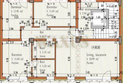Apartament cu 4 camere semidecomandat în Mărăști - 2