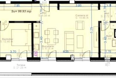 Apartament cu 4 camere semidecomandat în Aradului