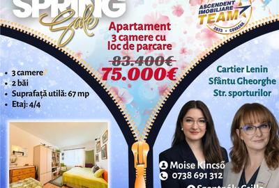Apartament cu 3 camere semidecomandat, mobilat în Lenin - 8
