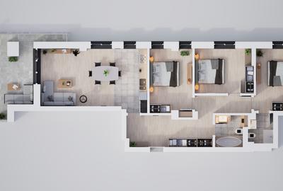 Apartament spațios, 4 camere – ansamblu cu parc și zone verzi