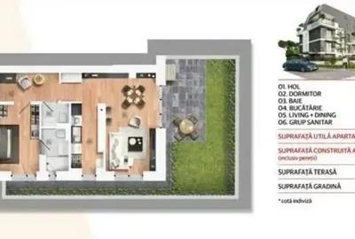 Apartament unic -Malul lacului Straulesti -Curte proprie 40 mp - 15