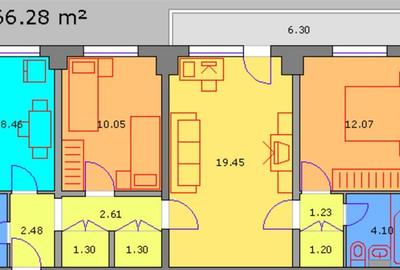 Apartament cu 3 camere semidecomandat în Teiul Doamnei - 9
