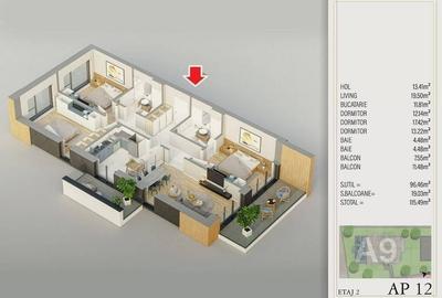 Apartament 4 camere Lux / Piscina / Spatii Verzi /Preturi Negociabile - 4