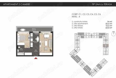 Apartament 2 camere nou, decomandat, 63 mp S.utila - Langa Lacul Straule?ti & Mall Colosseum, Sect.1 - 5