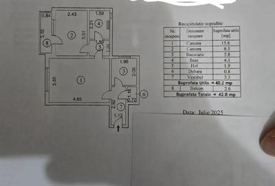 Apartament cu 2 camere decomandat în Brâncoveanu