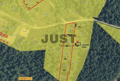 Teren INTRAV.  Calatele Padure 3526 mp total (2999 mp utili+drum de acces 527mp) - 3