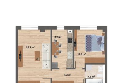 Apartament cu 2 camere în Valea Adâncă - 1