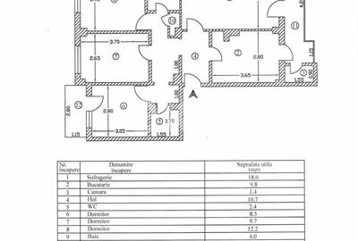 Apartament cu 4 camere decomandat, mobilat în Prundu - 1