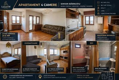 Apartament cu 4 camere decomandat în Simion Bărnuțiu - 1