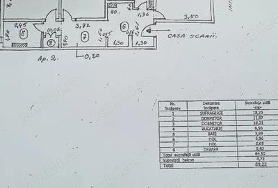 Apartament cu 3 camere decomandat în Central - 1