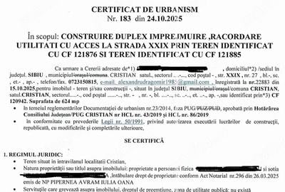 Teren de 700 mp, în Cristian - 2