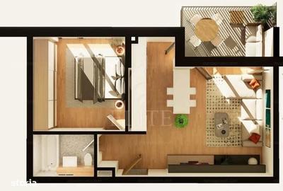 Apartament cu 2 camere semidecomandat în Mărăști