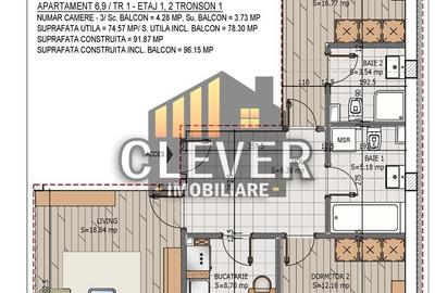 Locuință 78 mp în Pallady: 3 Camere și Acces Rapid Metrou - 3