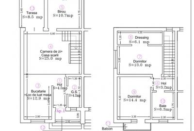 Duplex cu 4 camere cu toate utilitatile - 100 mp utili - zona Drumul Boilor - 4