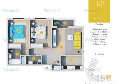 Apartament cu 3 camere decomandat în Vest - 3