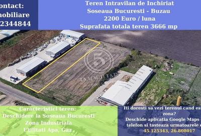 Buzau- Soseaua Bucuresti-Buzau- Teren de Inchiriat- Comision 0%