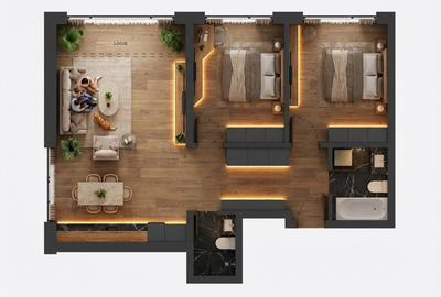 Apartament cu 3 camere decomandat în Militari - 10