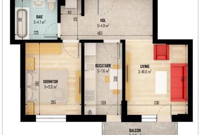 Apartament 2 camere decomandat cu balcon - 65.000 euro! - 6