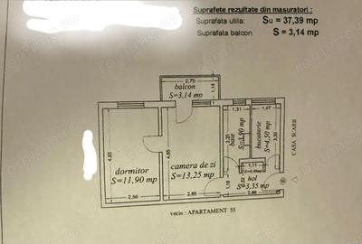 Apartament cu 2 camere semidecomandat în Km 4