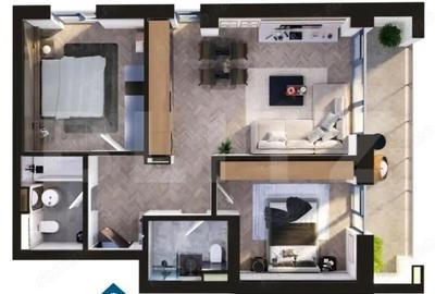 Apartament de vanzare, cu 3 camere, 74 mp, zona Torontalului - 1