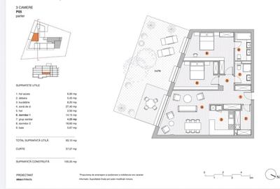 Apartament 3 camere cu curte 57 mp /bloc Boutique/Pipera - 8