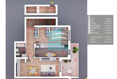 Pallady- 10 min metrou Teclu- 2 Cam- 88 mp- Finalizat - Parcare inclusa - 8