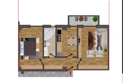 Apartament cu 2 camere decomandat în Păcurari - 1