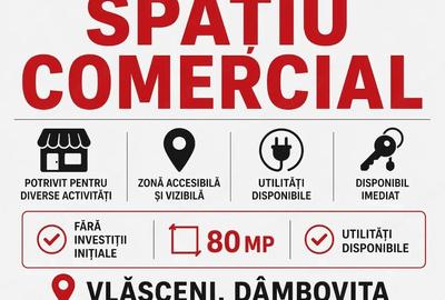 Spațiu comercial, de 80 mp, în Vlăsceni - 1