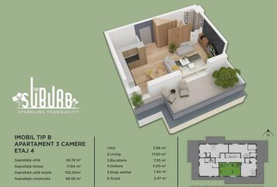 Apartament cu 3 camere decomandat în Nord - 9