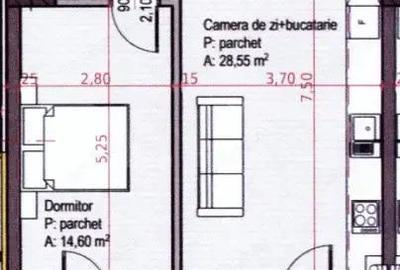 Apartament cu 2 camere, balcon 9 mp + parcare, Soporuluiaproape de Iulius Mall