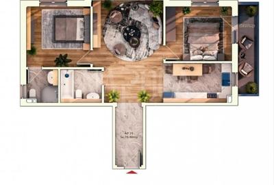 Apartament cu 3 camere semidecomandat în Mărăști - 3