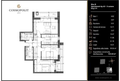 Apartament cu 2 camere în Valea Cetății - 7
