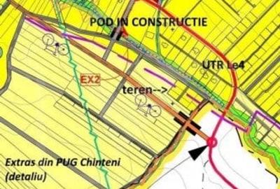 Teren pentru constructii, intravilan, 492 mp, zona intrare - Chinteni - 2