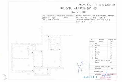 Apartamet 3 camere  acces piscina si sala de fitnes + loc de parcare - 15
