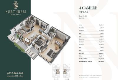 Apartament 4 camere - NORTHBERÍ, Str. Jandarmeriei - 3