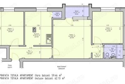 Apartament cu 3 camere semidecomandat în Viitorului - 3