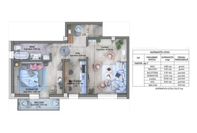 Apartament cu 2 camere în Lunca Cetățuii - 2