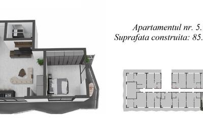 Apartament cu 2 camere decomandat în Nord - 7