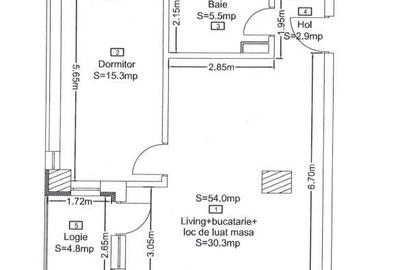 Apartament cu 2 camere în Dâmbul Rotund - 1